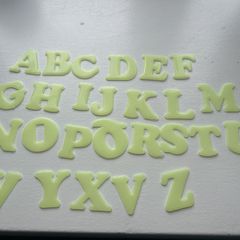 Glowing in the dark letters