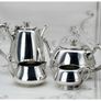 Art Deco Silver Plated Coffee Tea Service 4 Pce Walker & Hall Sheffield Image 2