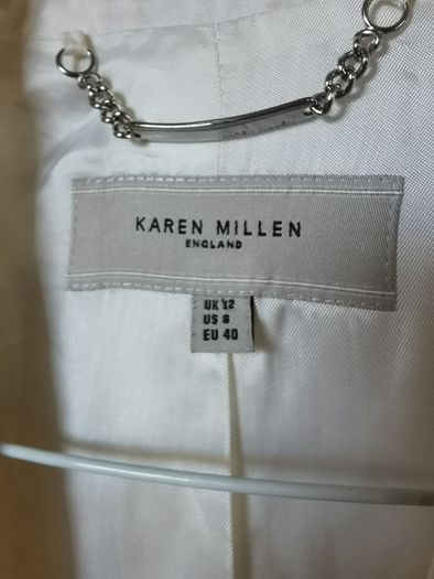 Karen millen silk single breasted tailored blazer UK 12