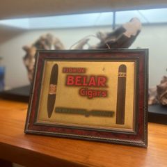 Antique Flor De Belar Cigar Sign