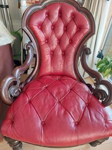 antique leather armchair
