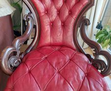 antique leather armchair