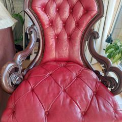 antique leather armchair