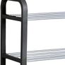 NEW SALE | 5 Tier Shoe Slots Rack - Space Saving Shoe Storage Organiser with Quick, Tool-Free Assembly - Shoe Slots Holds 15-20 Pairs - Dimensions (L) 75.5cm x (W) 18.5cm x (H) 75.5cm - Black Image 3