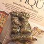 Vintage brass door knocker Two dogs antique great gift present beautiful art deco knocker Image 5