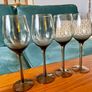 Set of Vintage Smokey Long Stem Glass Wine Glasses 23 cm Tall Image 2