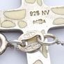 Signed Sterling Silver Cross Necklace, Mother Of Pearl Accent Image 4