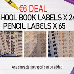 school book labels