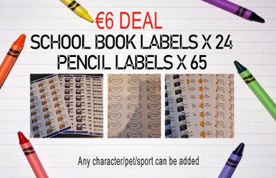 school book labels