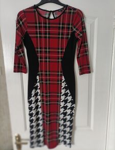 Tartan dress river island size 8/10