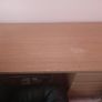 Leather chair and table with drawers Image 3