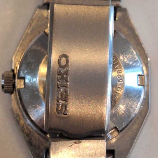 Vintage Seiko 5 Womans Automatic May 1984 Octagonal Blue/Gold TV Dial Ref. 2949-528A