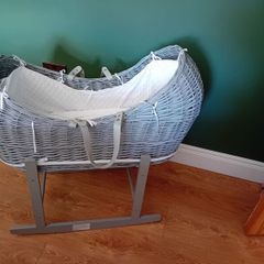 Grey Moses Basket