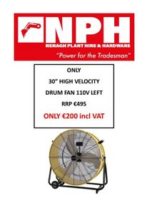 30" Industrial Fans 110v