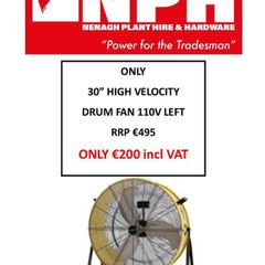 30" Industrial Fans 110v