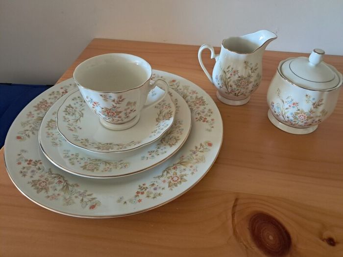 Vintage Budlet Fine China 21-Piece Tea Set