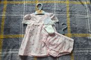 0-3m, With Tags Baby Dress, Socks and Knickers Set