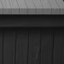 Eden Bench Outdoor Storage Box Garden Furniture, Graphite and Grey, 132.5L x 75W x 18.5H cm (FREE POSTAGE) Image 4