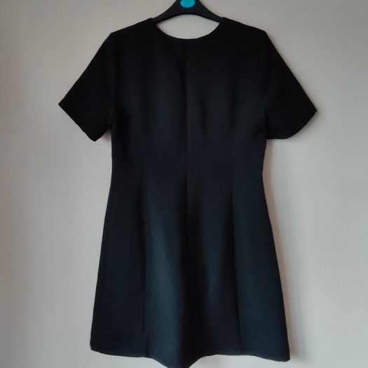 Black Short Sleeve Tailored Shift Dress, NEXT, Size 10