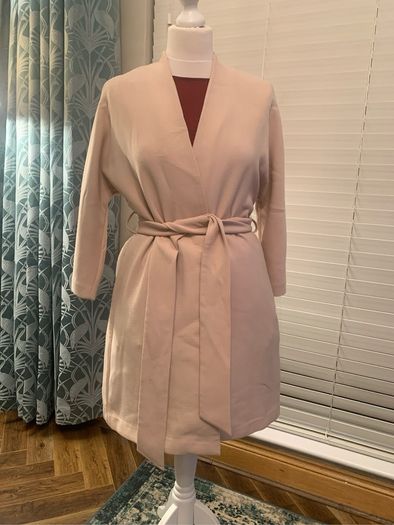 Top shop wrap cream coat. Size 8