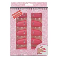 Reusable Keeper Plastic Remover Cap Soak Off Clip - PINK