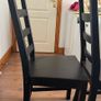Set of 4 IKEA STEFAN Black Solid Wood Dining Chairs Image 7