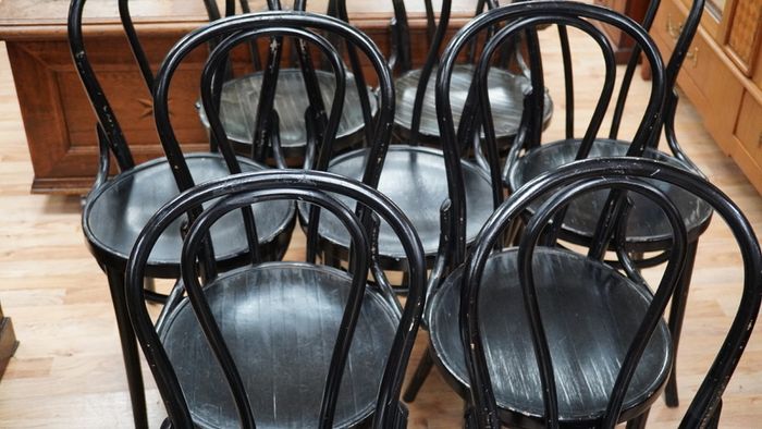 Set of 9 Vintage Bentwood Dining Chairs
