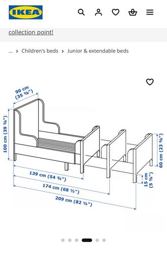 Ikea pink extendable bed