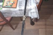 A Ceremonial Sword with Crown Gilt Metal Hilt with Coloured Stones, Etched Steel Blade and Black Scabbard with Gilt Mounts and Suspension Chain.  Postage Available on all my Items or Collection in Rochfortbridge Westmeath,