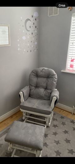 Rocking chair and footstool