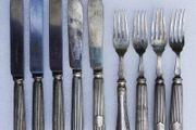 Vintage mixed set of Elkington &amp; Co. silver-plated flatware 1800s