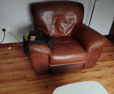 leather armchair