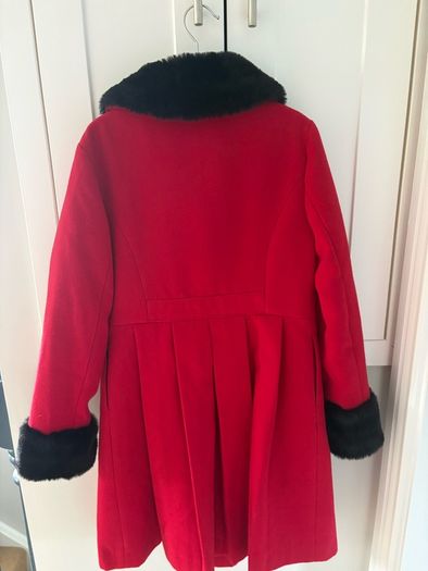 Red fur lined coat