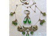 Boho Style Set: Earrings + Pendant - nice gift + other designs available