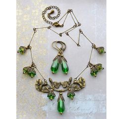 Boho Style Set: Earrings + Pendant - nice gift + other designs available