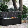Bench 265L Outdoor 60% recycled Garden Furniture Storage Box Graphite & Light Grey | Fade Free | All Weather Resistant | Safe and Secure Image 8
