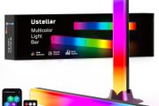 RGB Light Bar, Smart APP Control Music Sync RGB IC LED Lights Bars, Remote Control Color Changing Gaming TV Backlight, USB Powered Ambient Lighting for PC Room Monitor Desk Decor 2pcs 42CM