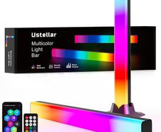 RGB Light Bar, Smart APP Control Music Sync RGB IC LED Lights Bars, Remote Control Color Changing Gaming TV Backlight, USB Powered Ambient Lighting for PC Room Monitor Desk Decor 2pcs 42CM