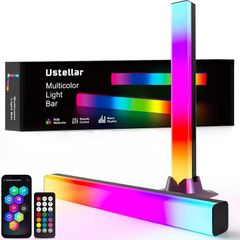 RGB Light Bar, Smart APP Control Music Sync RGB IC LED Lights Bars, Remote Control Color Changing Gaming TV Backlight, USB Powered Ambient Lighting for PC Room Monitor Desk Decor 2pcs 42CM