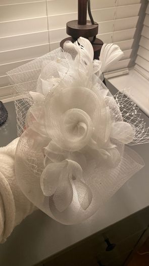 White Fascinator