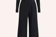 Black Wrap  Trouser Brand Cream