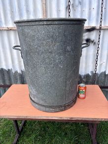 Vintage galvanised bin