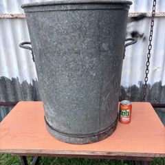 Vintage galvanised bin