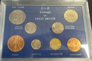 1966 British pre-decimal eight-coin set