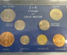 1966 British pre-decimal eight-coin set