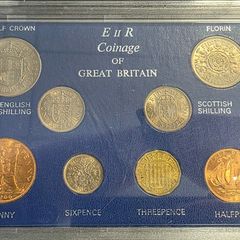 1966 British pre-decimal eight-coin set