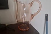 Vintage pink glass jug