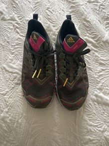 Adidas Trainers UK 5.5 Khaki & Pink