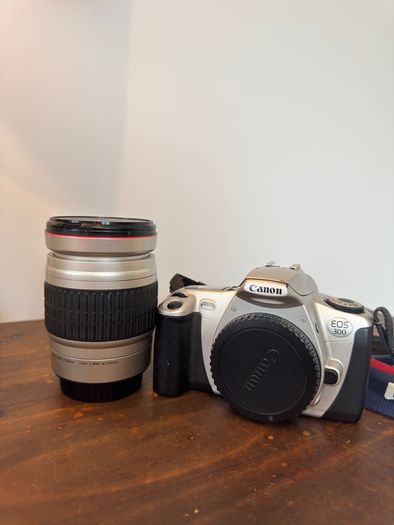 Canon EOS 300 Film Camera + Lens, 4 Batteries & 2 Kodak Films (Complete Kit)