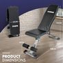 6 Back, 4 Seat, 3 Leg Levels, Workout EPE Foam Gym, PU -108x33x42-112cm, Foldable Fitness Bench for Home Gym, Compact Press, Exercises Image 4